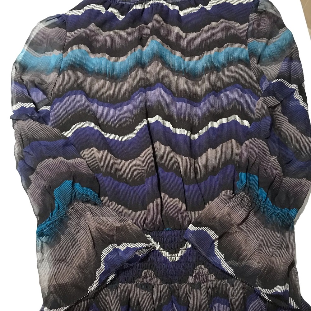 Diane Von Furstenberg DVF Kelley Silk Mini Dress in Encore Peacock Blue 0 - Picture 9 of 13